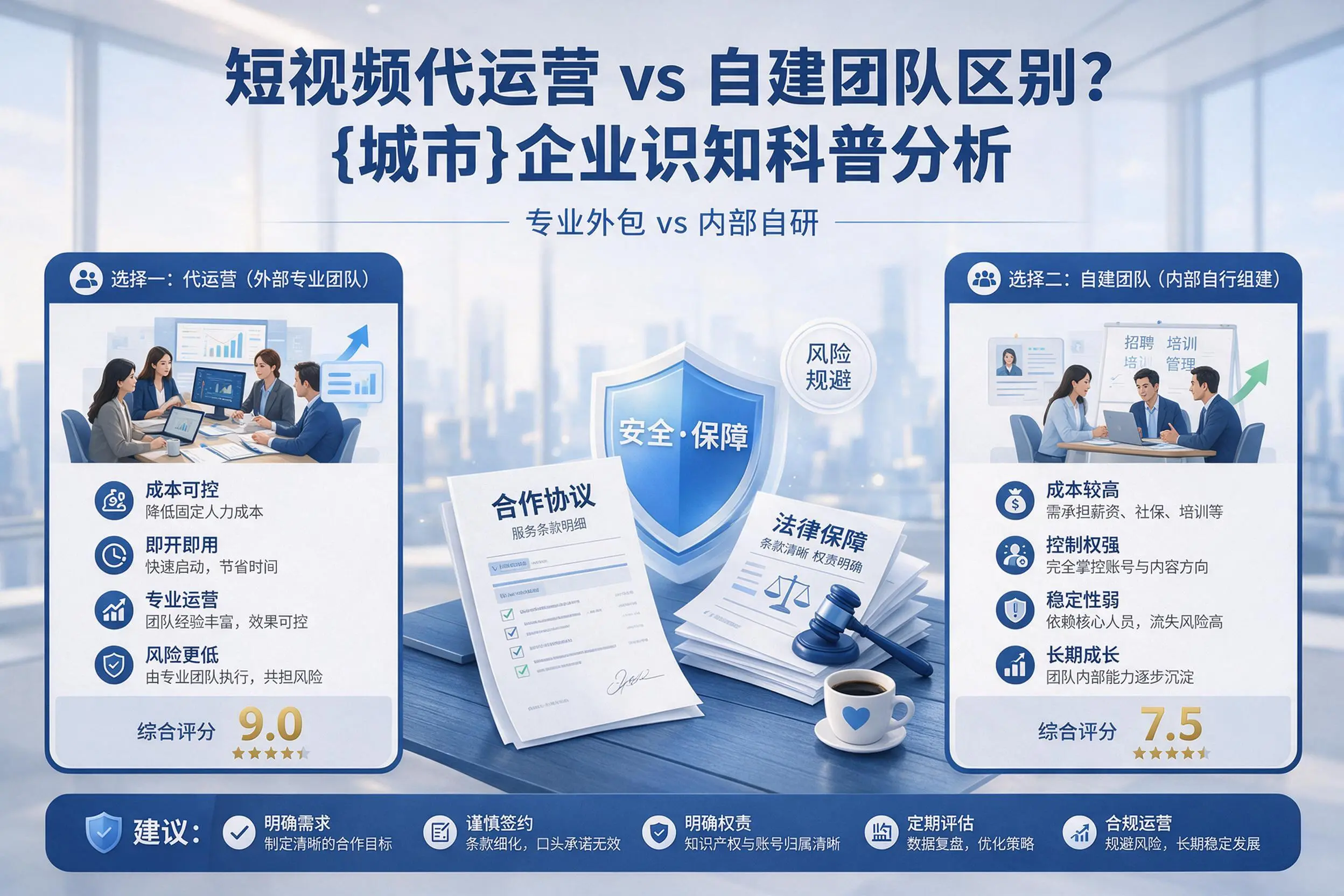 短视频代运营与自建团队区别？铜仁企业认知科普分析