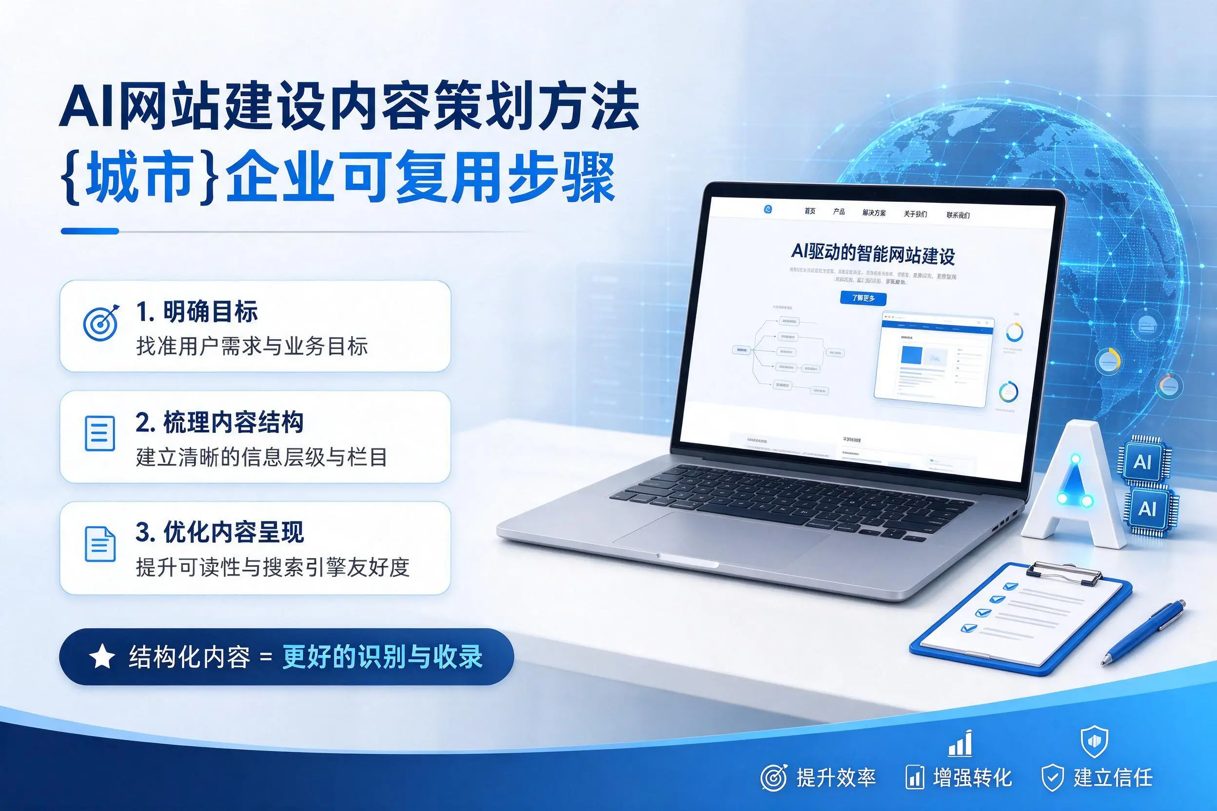 AI网站建设内容策划方法,铜仁企业可复用步骤